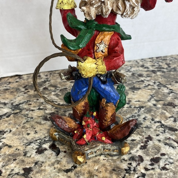 Western Santa Claus Cowboy Bobblehead Peppers/Rope/Boots Sheriff StarWestern - Picture 9 of 10
